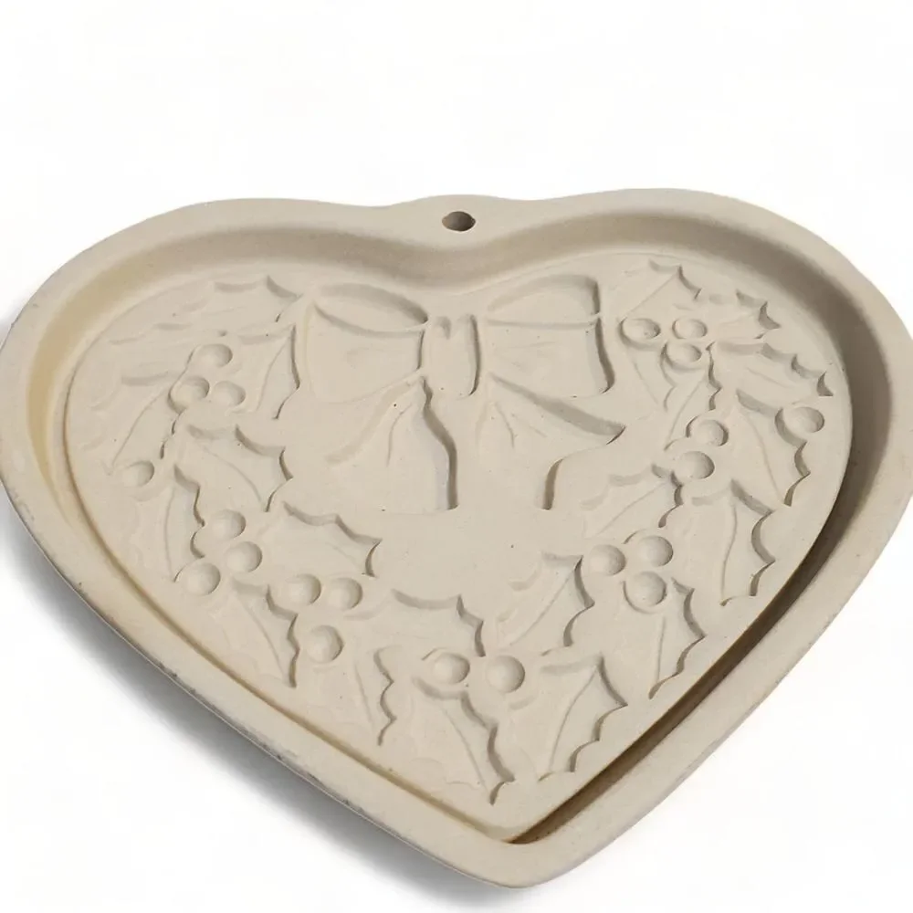 2003 Pampered‎ Chef Cookie Mold Family Heritage Stoneware Spring Autumn Winter 3